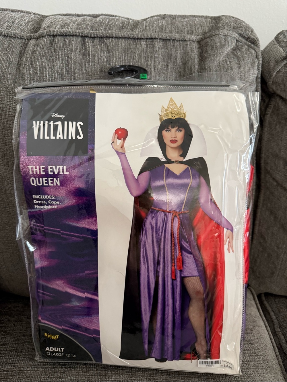 Spirit Disney Villains Evil Queen Costume in Purple, Black, Red